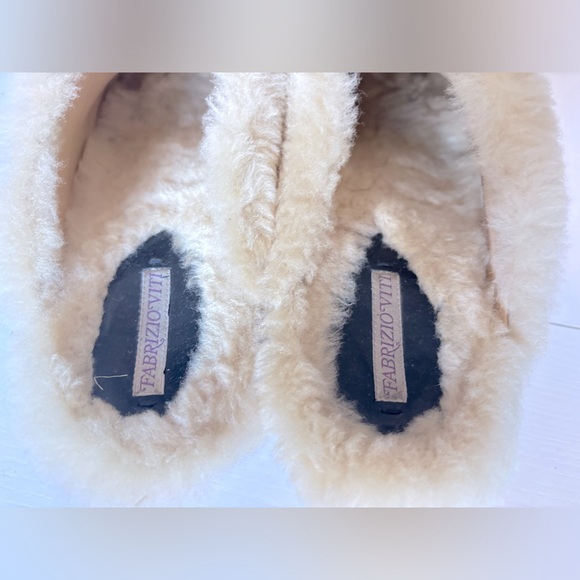 Fabrizio Viti Brown Daisy 60 Shearling Clogs Size 37/7 - Picture 8 of 14